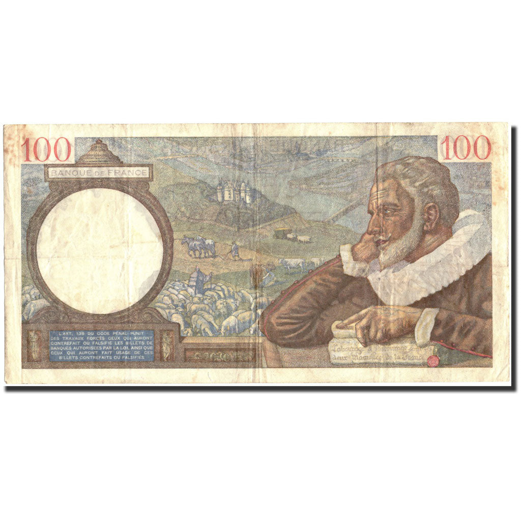 France, 100 Francs, 100 F 1939-1942 ''Sully'', 1939, KM:94, 1939-10-12