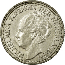 Coin, Netherlands, Wilhelmina I, 25 Cents, 1940, MS(60-62), Silver, KM:164