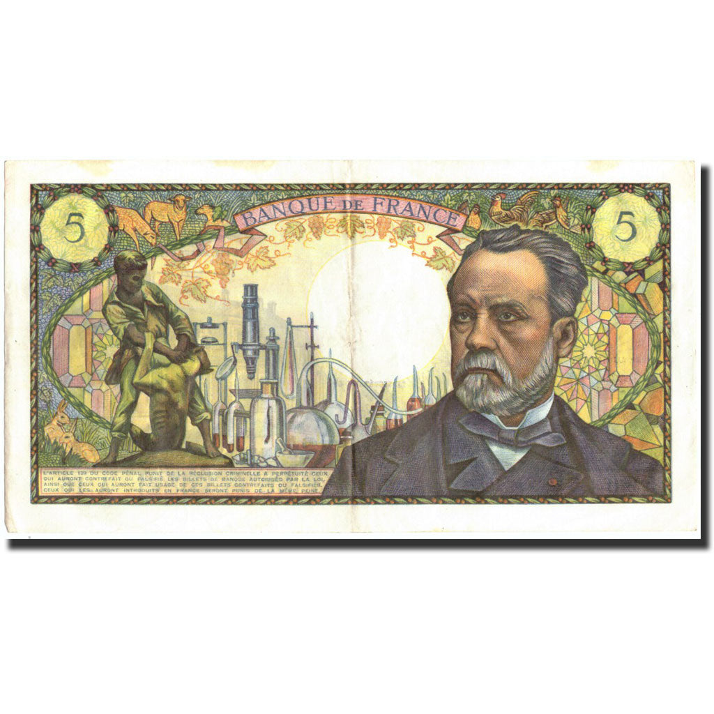 Billet, France, 5 Francs, 5 F 1966-1970 ''Pasteur'', 1966, 1966-07-07, TTB