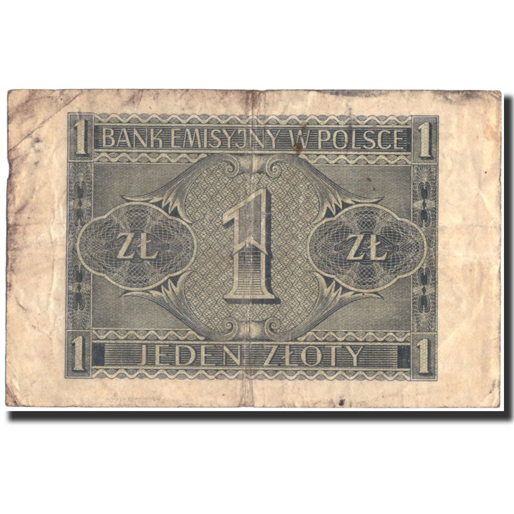 Banknote, Poland, 1 Zloty, 1941, 1941-08-01, KM:99, VF(20-25)