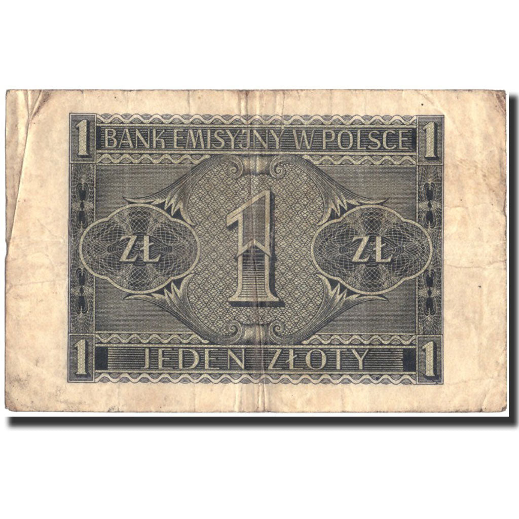 Banknote, Poland, 1 Zloty, 1941, 1941-08-01, KM:99, VF(20-25)