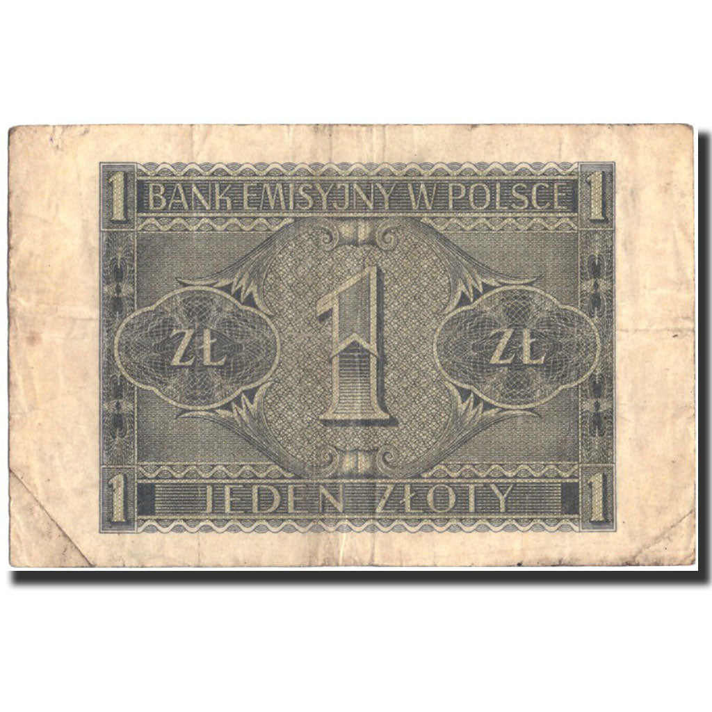 Billet, Pologne, 1 Zloty, 1941, 1941-08-01, KM:99, TB
