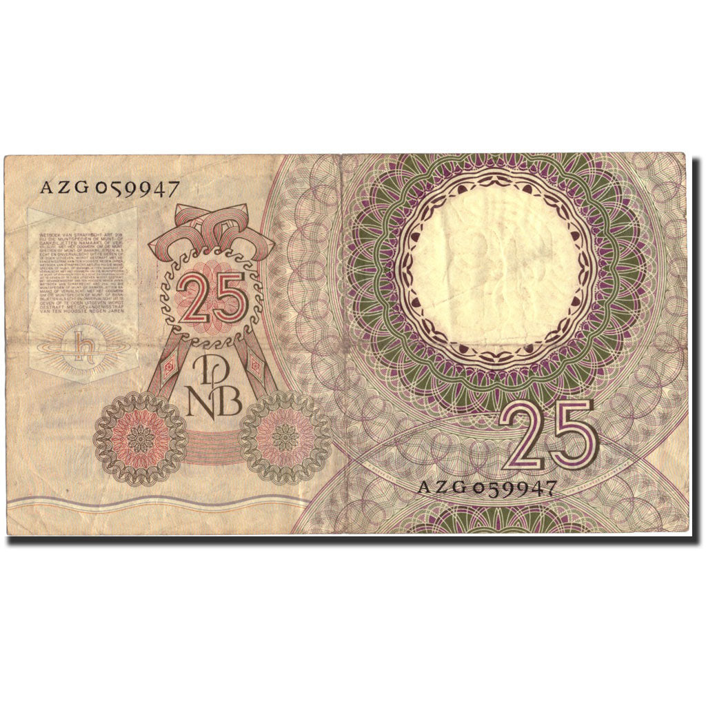 Netherlands, 25 Gulden, 1955, KM:87, 1955-04-10, VF(30-35)