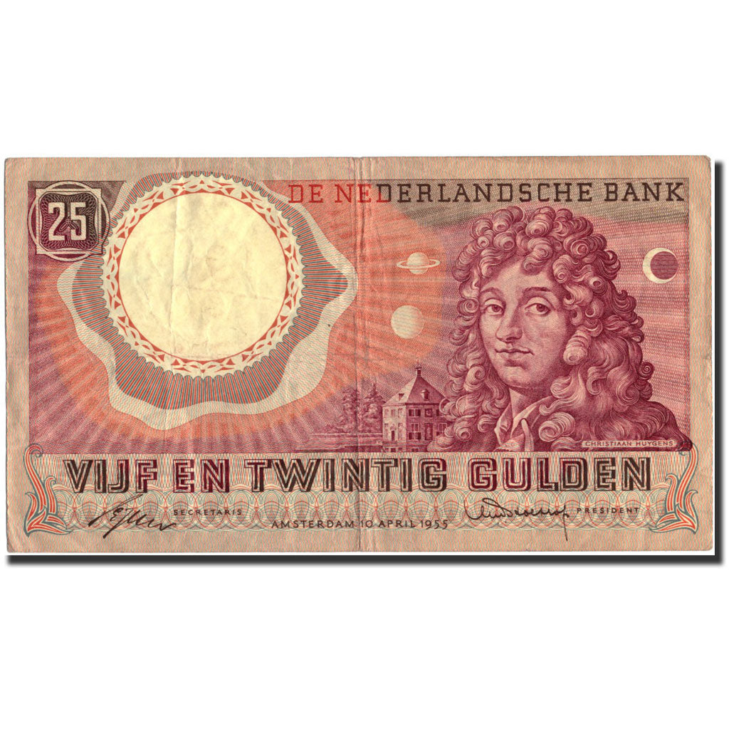 Banknote, Netherlands, 25 Gulden, 1955, 1955-04-10, KM:87, EF(40-45)