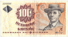 Denmark, 100 Kroner, 2002-2008, KM:61a, EF(40-45)