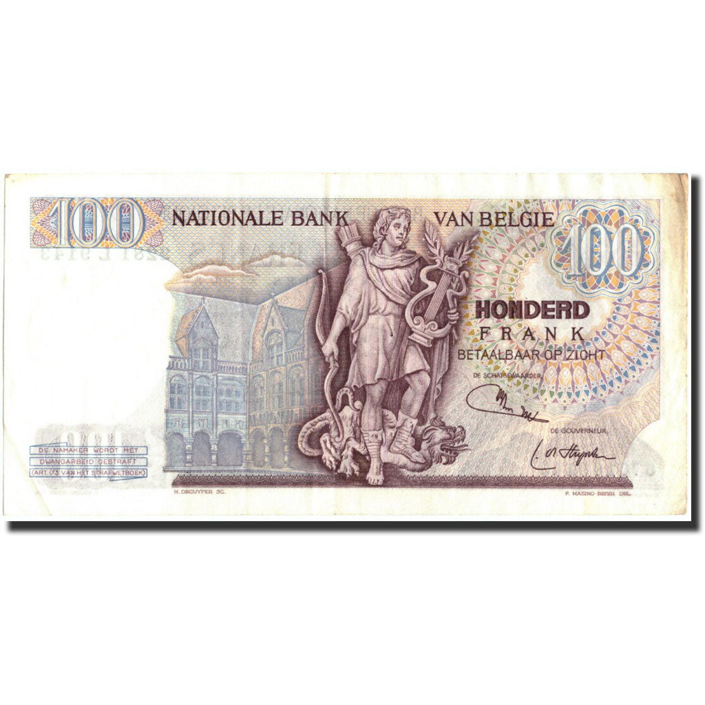 Banknote, Belgium, 100 Francs, 1975, 1975-04-21, KM:134b, EF(40-45)
