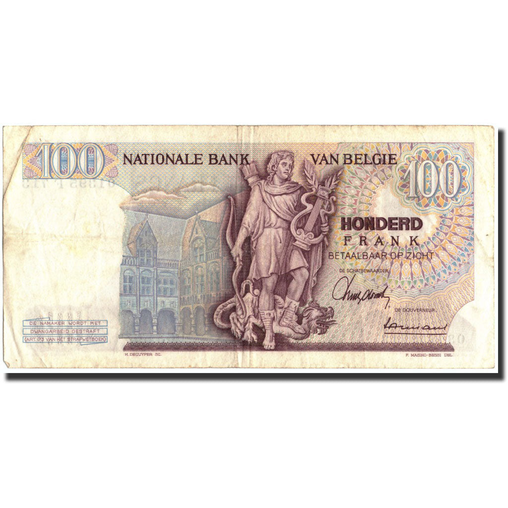 Banknote, Belgium, 100 Francs, 1963, 1963-11-06, KM:134a, VG(8-10)