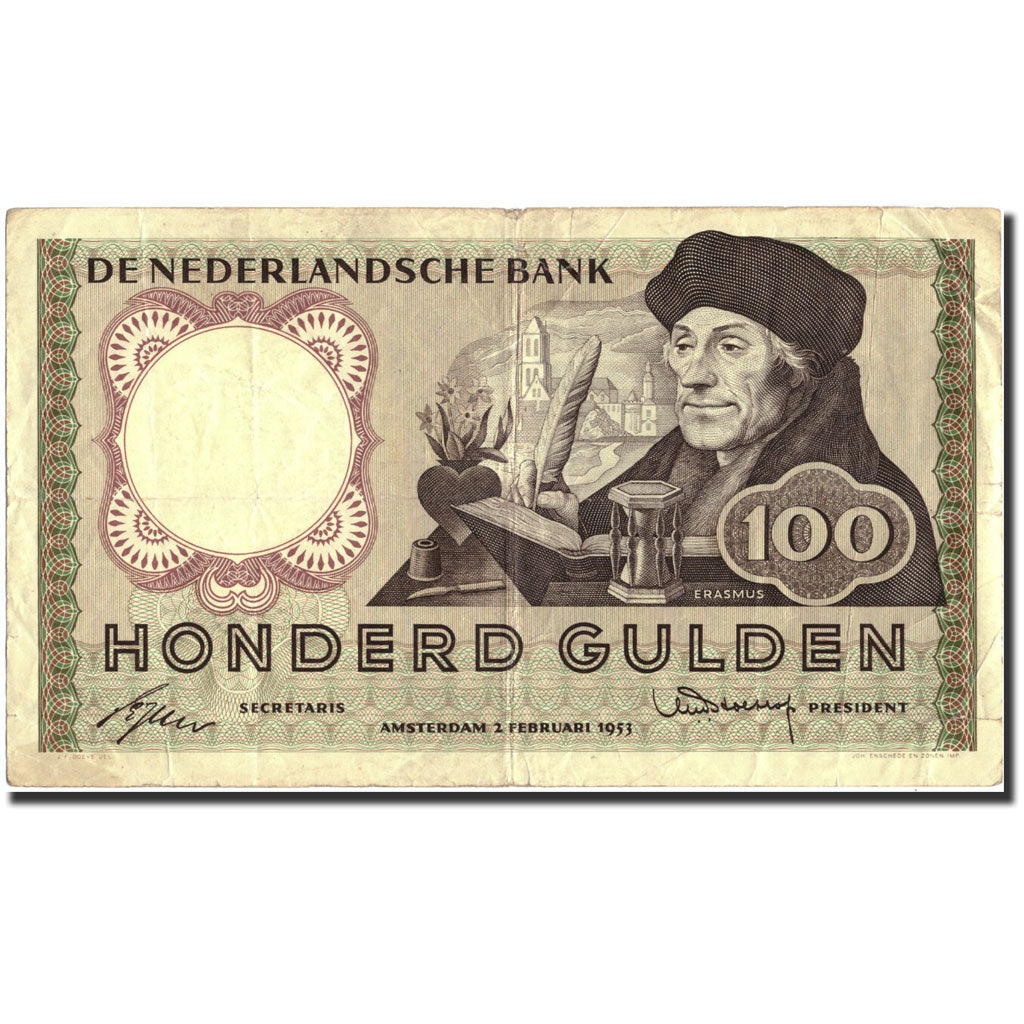 Banknote, Netherlands, 100 Gulden, 1953, 1953-02-02, KM:88, VF(20-25)