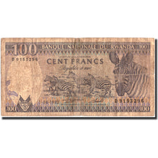 Banknote, Rwanda, 100 Francs, 1982, 1982-08-01, KM:18, VG(8-10)