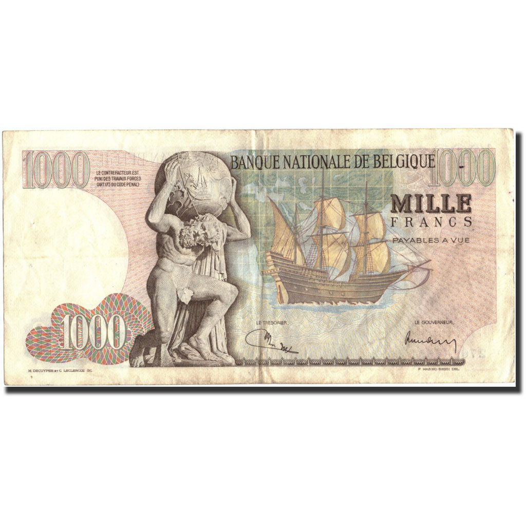 Banknote, Belgium, 1000 Francs, 1973, 1973-01-15, KM:136b, VF(30-35)