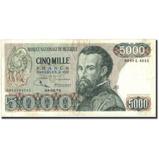 Billete, 5000 Francs, 1971, Bélgica, KM:137, 1971-02-09, MBC