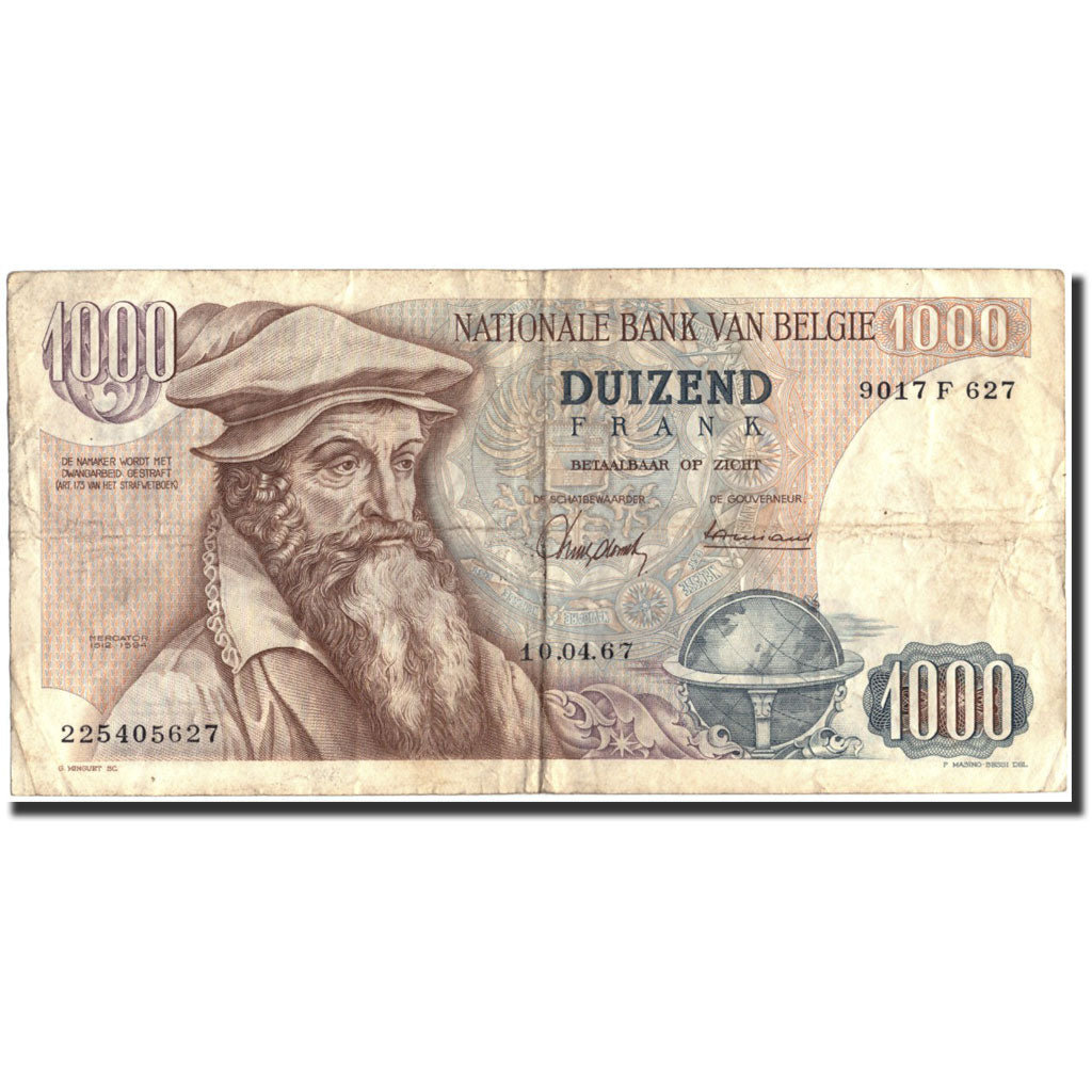 Banknote, Belgium, 1000 Francs, 1967, 1967-04-10, KM:136b, VF(20-25)