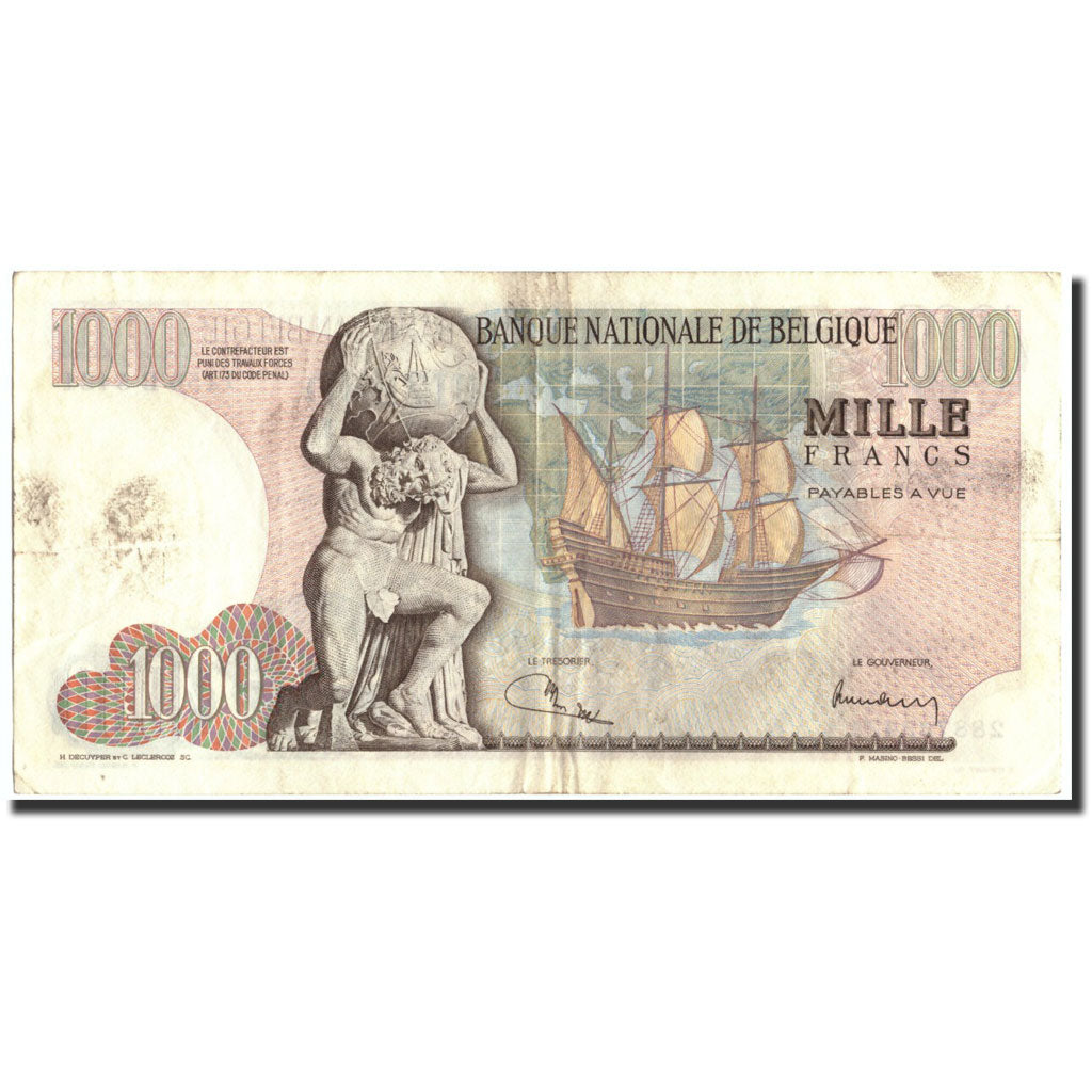 Banknote, Belgium, 1000 Francs, 1973, 1973-02-07, KM:136b, VF(30-35)