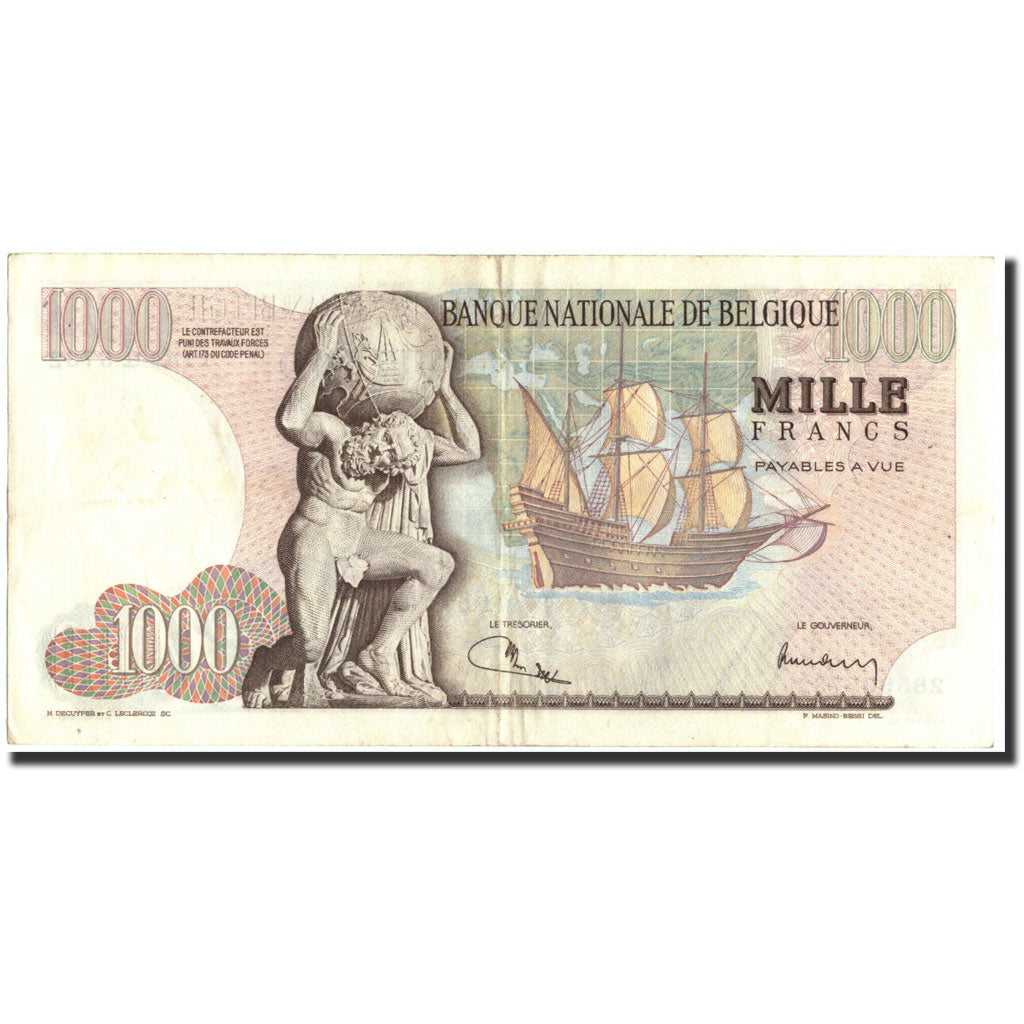 Banknote, Belgium, 1000 Francs, 1973, 1973-02-01, KM:136b, VF(30-35)