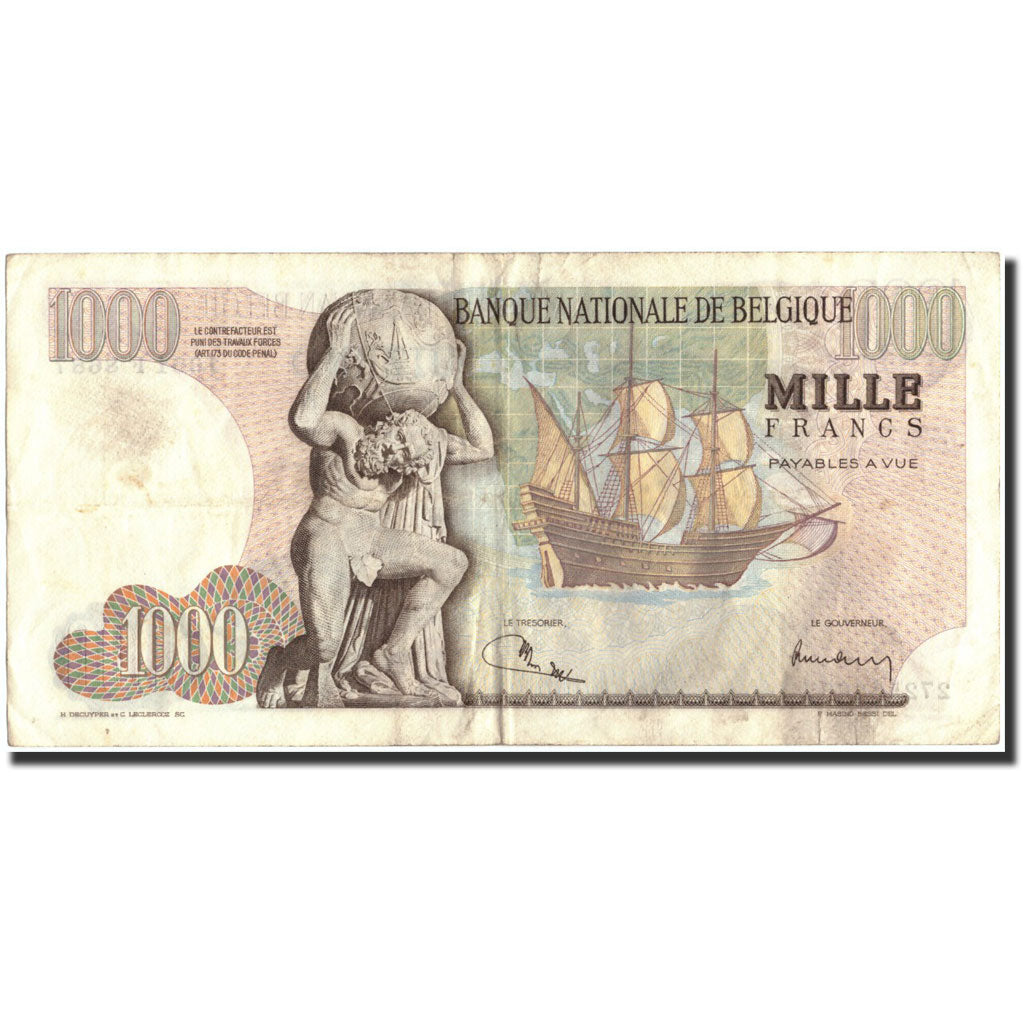 Banknote, Belgium, 1000 Francs, 1973, 1973-01-08, KM:136b, VF(30-35)