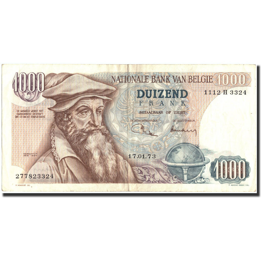 Banknote, Belgium, 1000 Francs, 1973, 1973-01-17, KM:136b, VF(30-35)