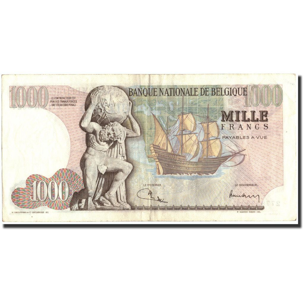 Banknote, Belgium, 1000 Francs, 1973, 1973-01-17, KM:136b, VF(30-35)