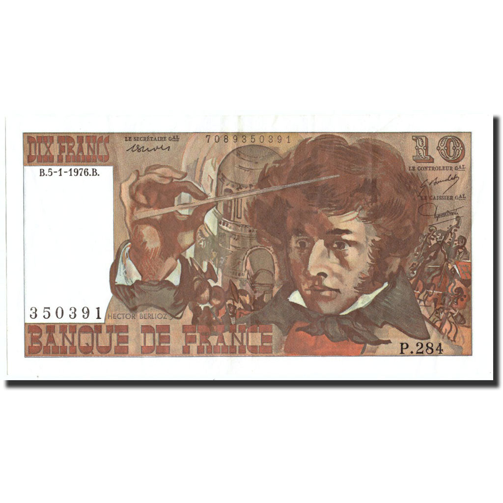 Billet, France, 10 Francs, 10 F 1972-1978 ''Berlioz'', 1976, 1976-01-05, TTB
