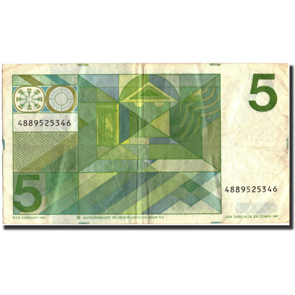 Netherlands, 5 Gulden, 1973, KM:95a, 1973-03-28, VF(30-35)