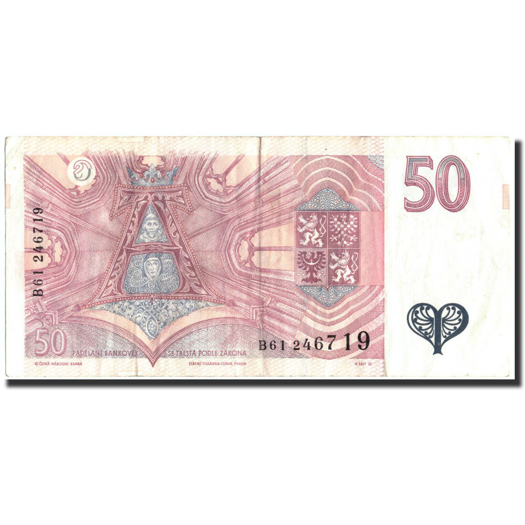 Czech Republic, 50 Korun, 1994, 1994, KM:11, VF(30-35)