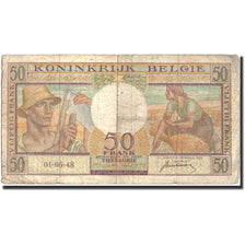 Billete, 50 Francs, 1948, Bélgica, KM:133a, 1948-06-01, RC
