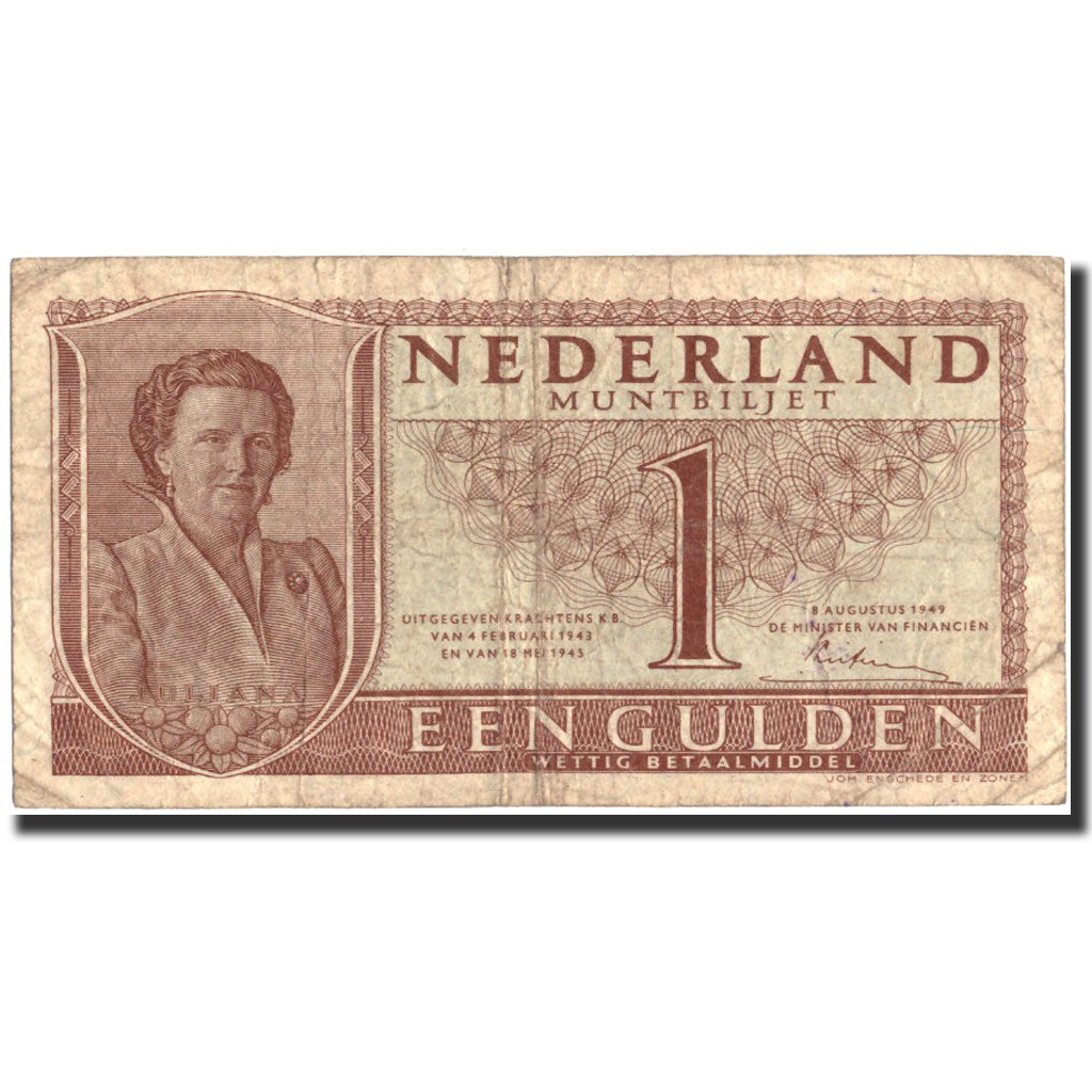 Banknote, Netherlands, 1 Gulden, 1949, 1949-08-08, KM:72, VF(30-35)