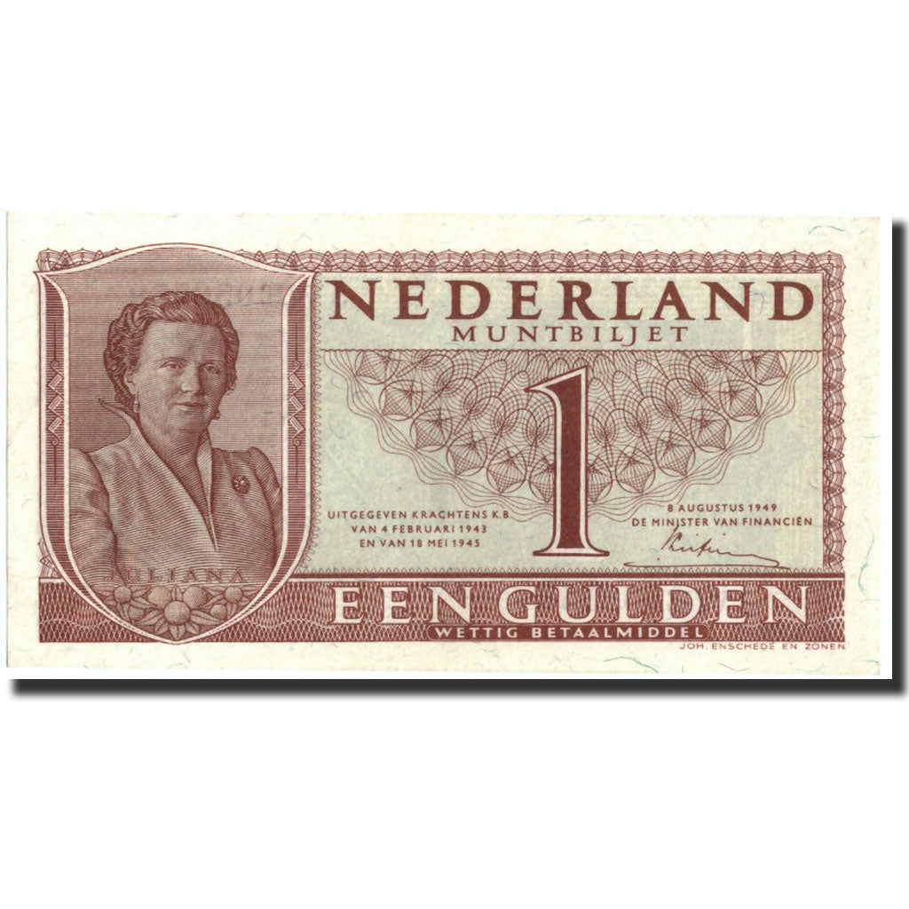 Netherlands, 1 Gulden, 1949, KM:72, 1949-08-08, AU(50-53)