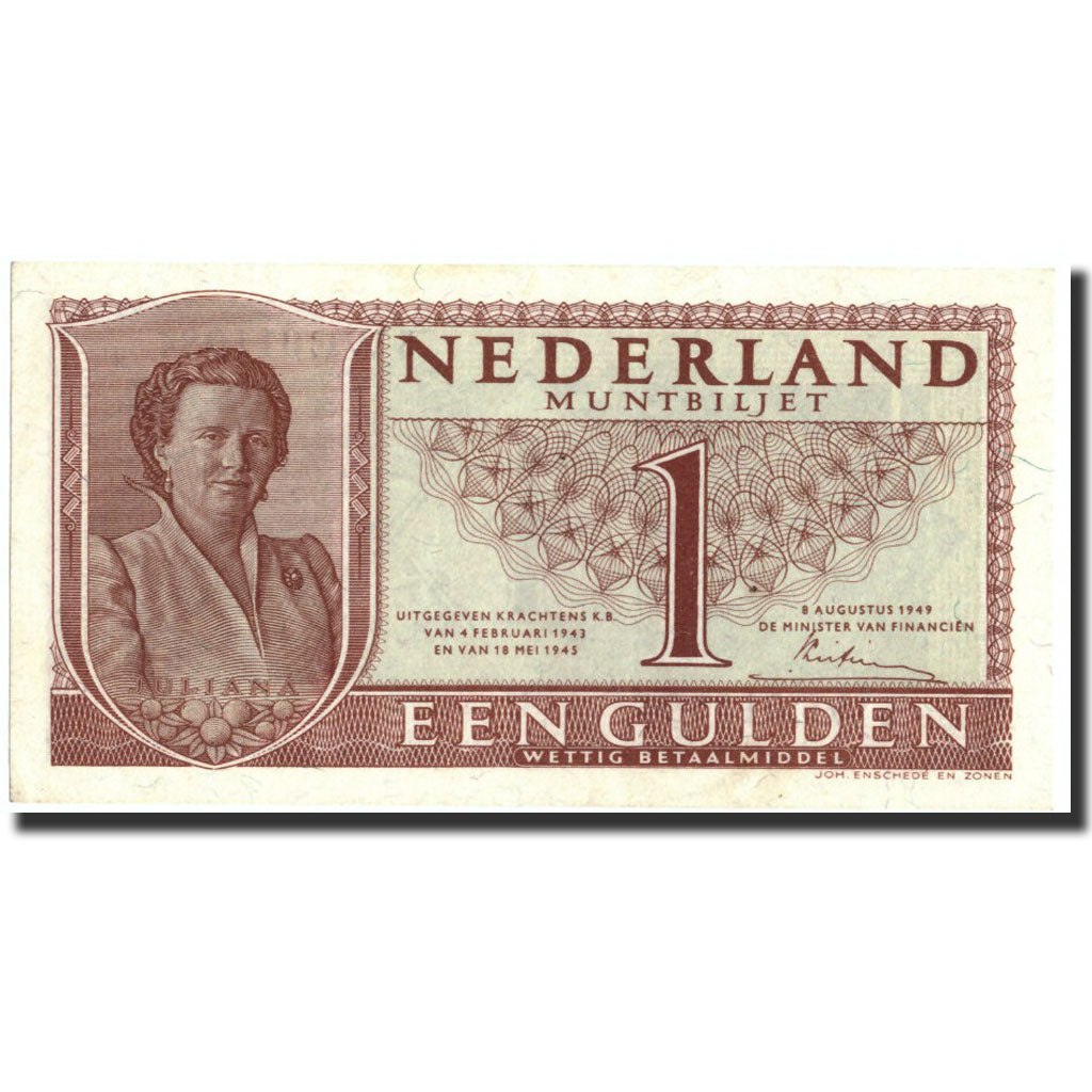 Netherlands, 1 Gulden, 1949, KM:72, 1949-08-08, UNC(60-62)