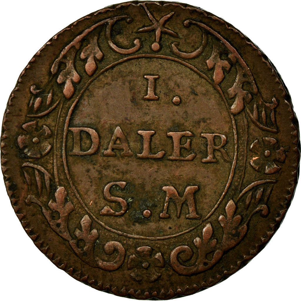 Monnaie, Suède, Carl XII, Daler, 1718, TTB+, Cuivre, KM:359