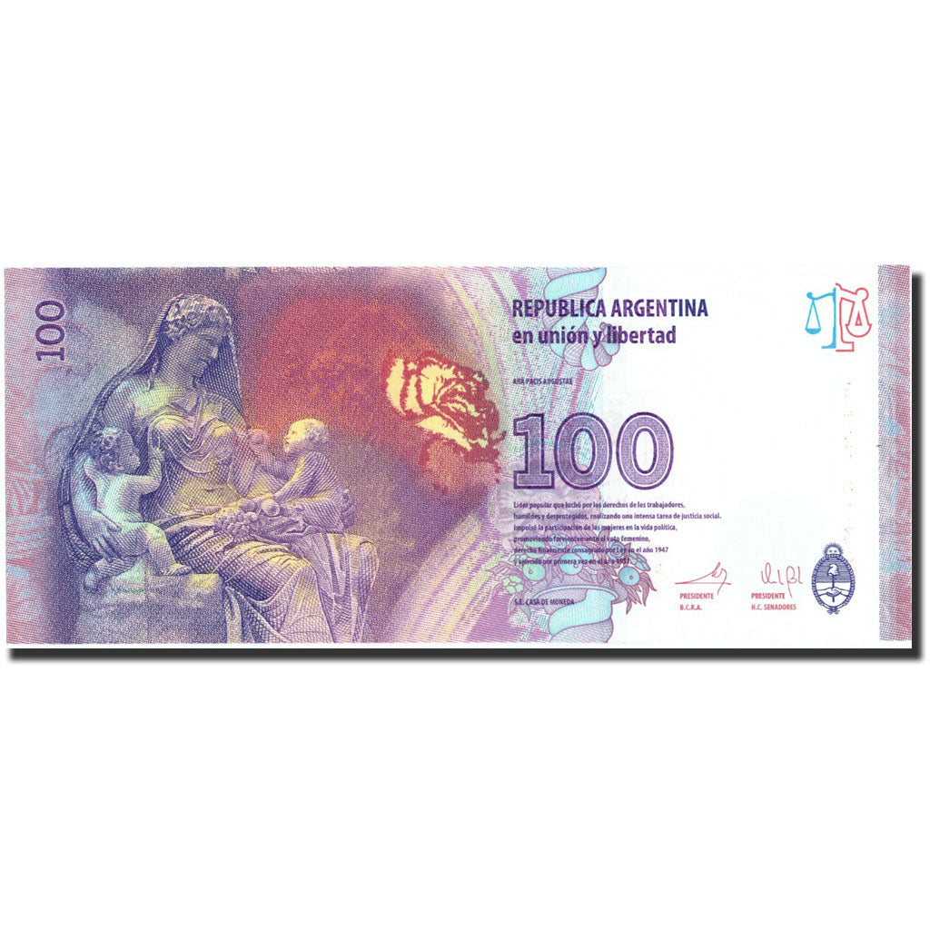 Geldschein, Argentinien, 100 Pesos, Undated (2012), Undated, KM:358b, UNZ