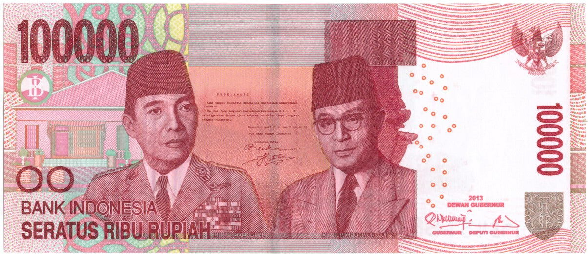 Banknote, Indonesia, 100,000 Rupiah, 2013, 2013, KM:153a, UNC(65-70)