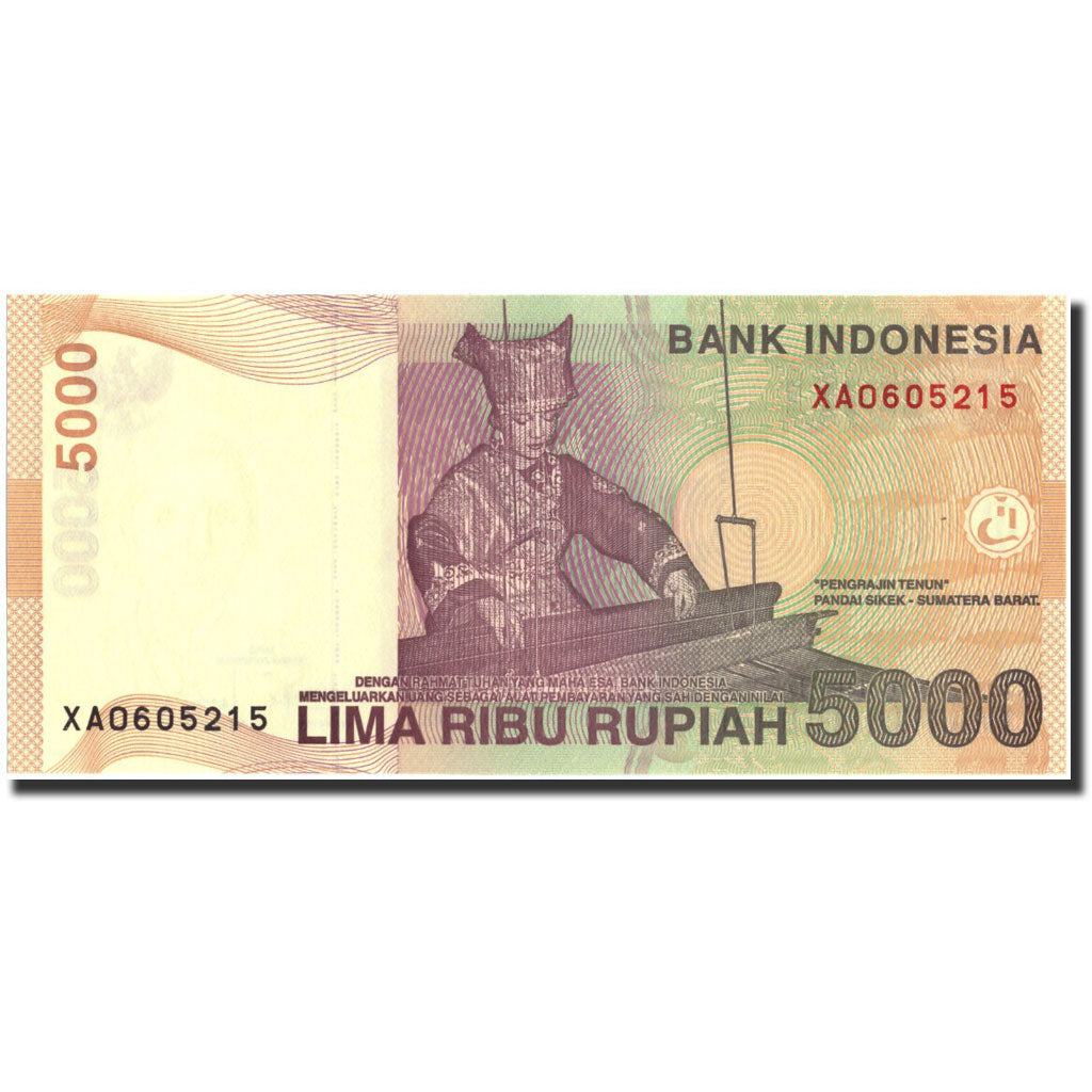 Banknote, Indonesia, 5000 Rupiah, 2013, 2013, KM:142m, UNC(65-70)