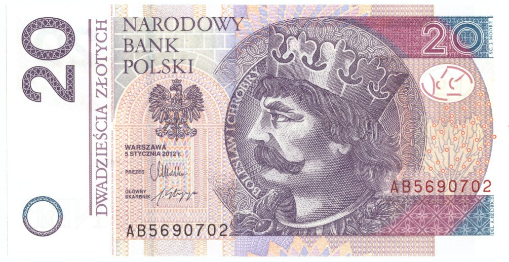 Banknote, Poland, 20 Zlotych, 2012, 2012-01-05, KM:184, UNC(63)