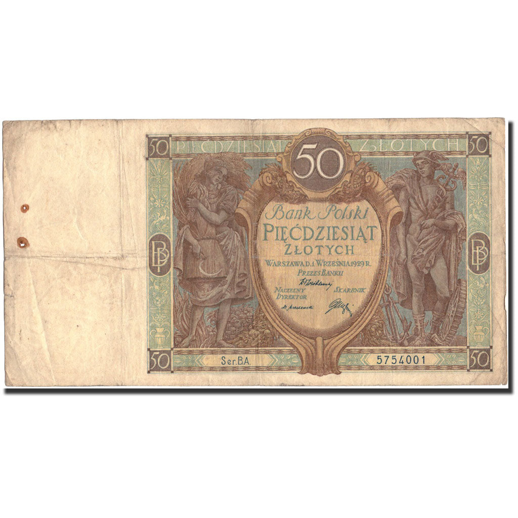 Billet, Pologne, 50 Zlotych, 1929, 1929-09-01, KM:71, B