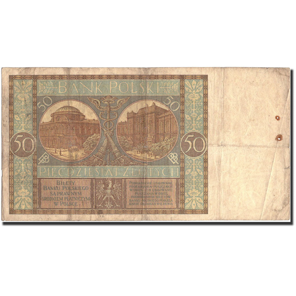 Billet, Pologne, 50 Zlotych, 1929, 1929-09-01, KM:71, B