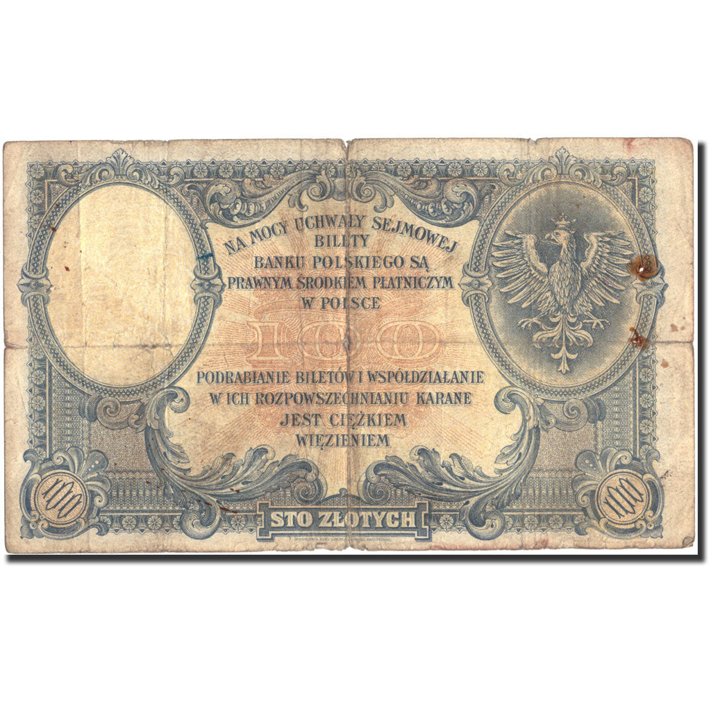 Geldschein, Polen, 100 Zlotych, 1919, 1919-02-28, KM:57, SGE