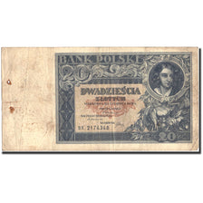 Geldschein, Polen, 20 Zlotych, 1931, 1931-06-20, KM:73, SGE