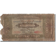 Banknote, Poland, 50,000 Marek, 1922, 1922-10-10, KM:33, AG(1-3)