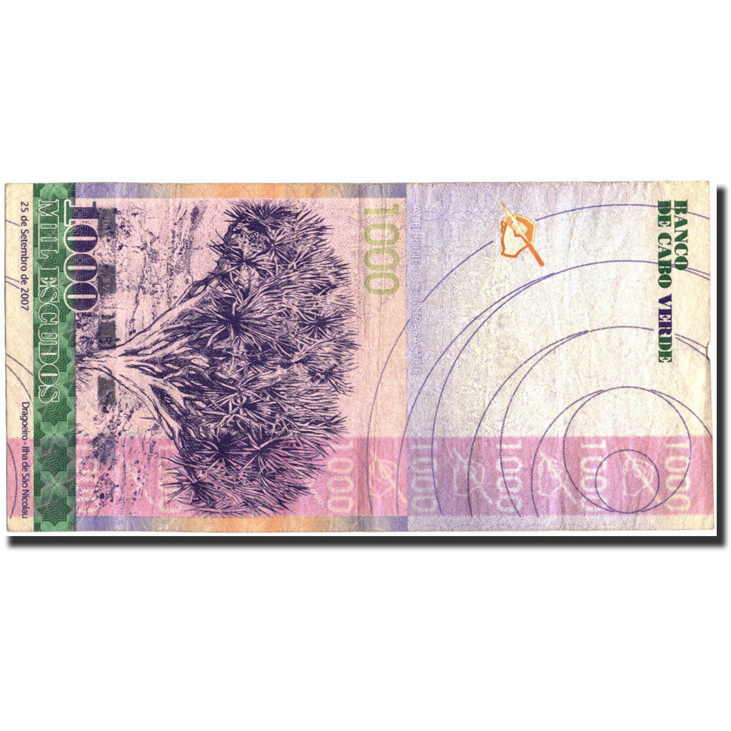 Cape Verde, 1000 Escudos, 2007, KM:70a, 2007-09-25, VF(30-35)