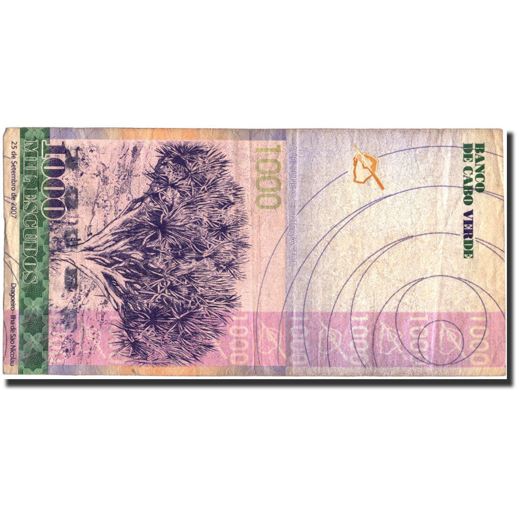 Banknote, Cape Verde, 1000 Escudos, 2007, 2007-09-25, KM:70a, VF(30-35)