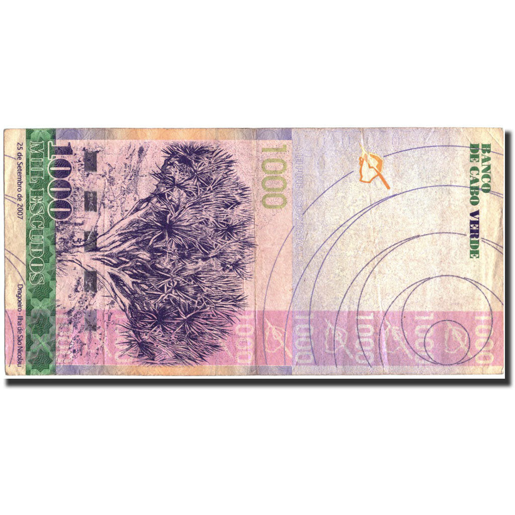 Banknote, Cape Verde, 1000 Escudos, 2007, 2007-09-25, KM:70a, VF(30-35)