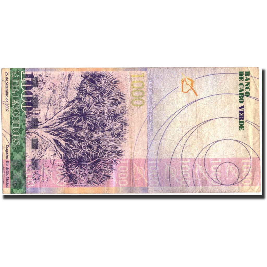Banknote, Cape Verde, 1000 Escudos, 2007, 2007-09-25, KM:70a, VF(20-25)