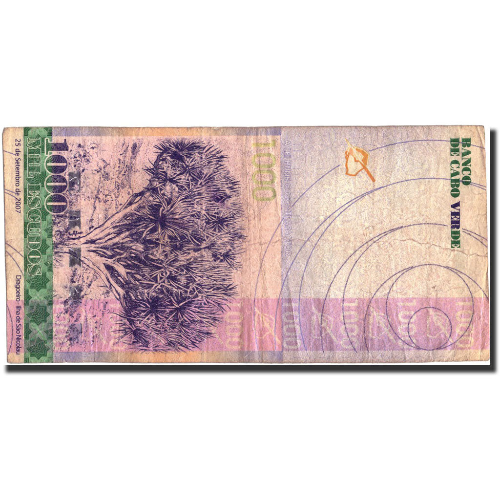 Banknote, Cape Verde, 1000 Escudos, 2007, 2007-09-25, KM:70a, VF(20-25)