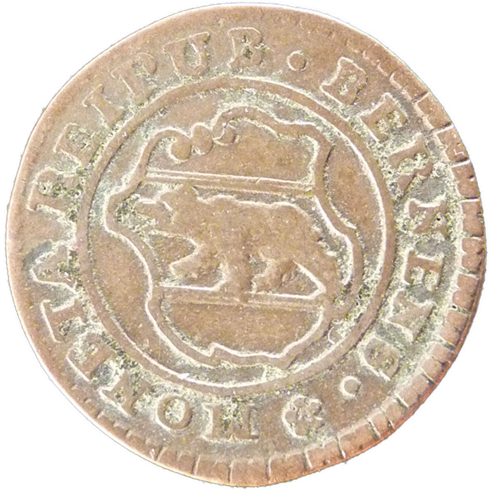 SWISS CANTONS, Kreuzer, 1792, KM #115, VF(20-25), Billon, 0.90