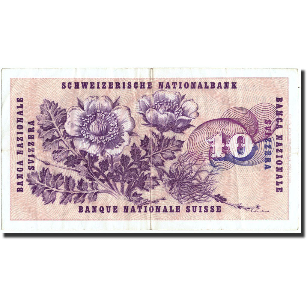 Billet, Suisse, 10 Franken, 1974, 1974-02-07, KM:45t, TTB