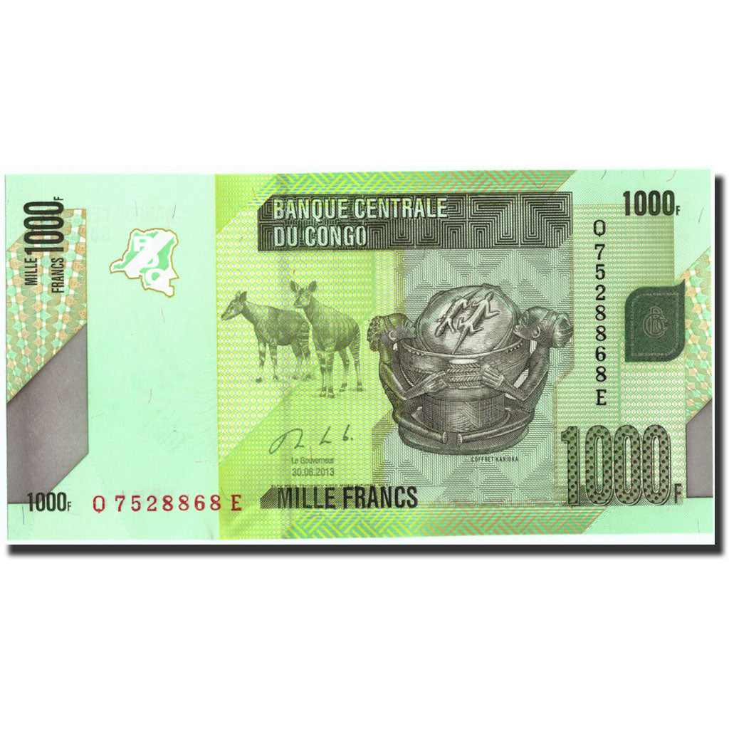 Banknote, Congo Democratic Republic, 1000 Francs, 2013, 2013-06-30, KM:101a