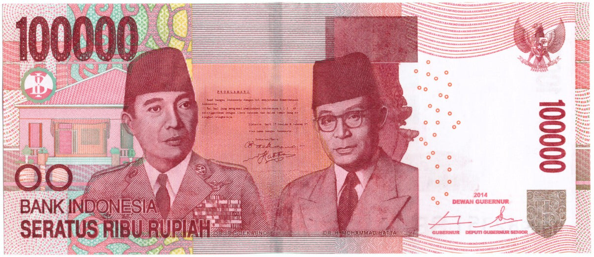 Indonesia, 100,000 Rupiah, 2014, 2014, KM:153a, UNC(65-70)