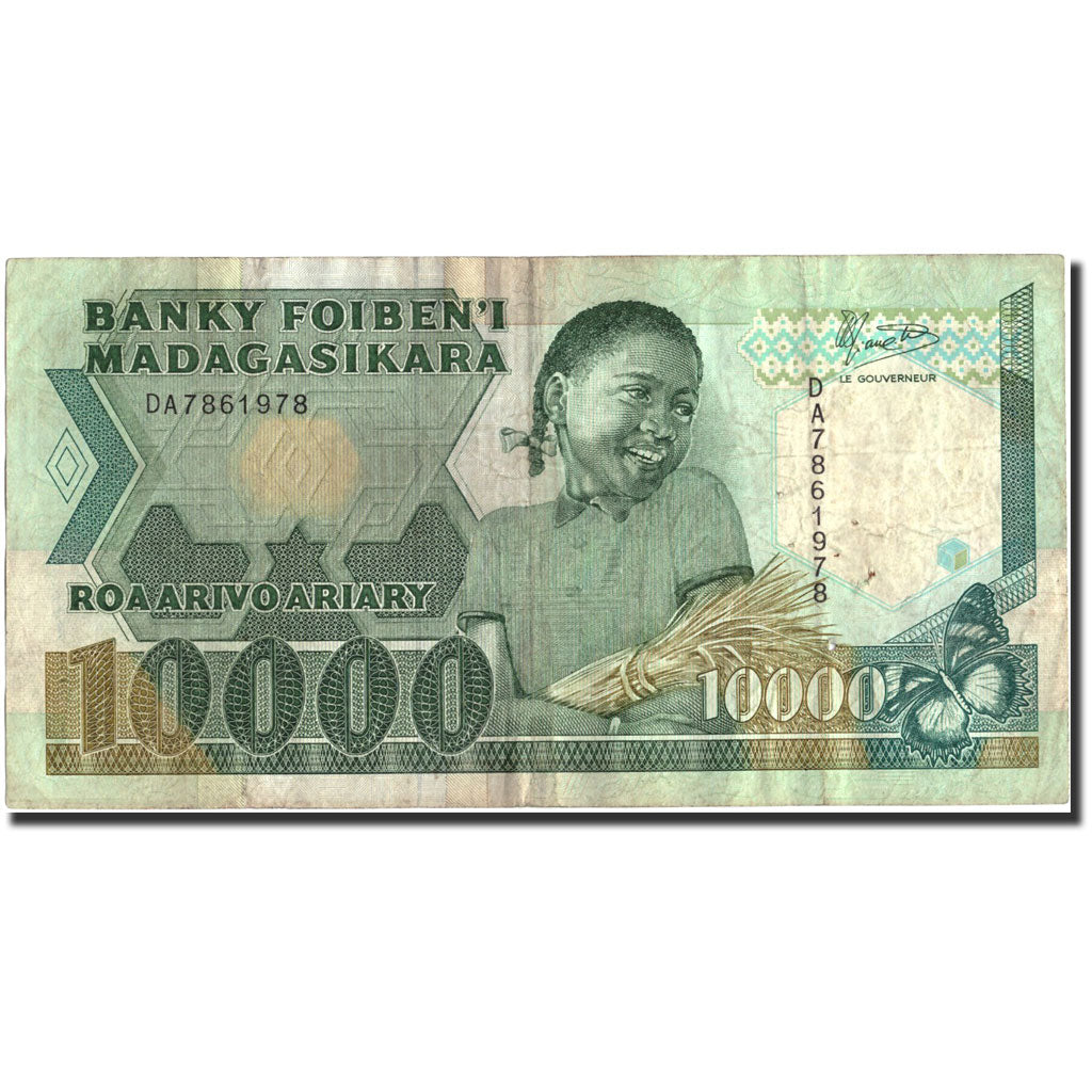 Banknote, Madagascar, 10,000 Francs = 2000 Ariary, Undated (1988-94), Undated