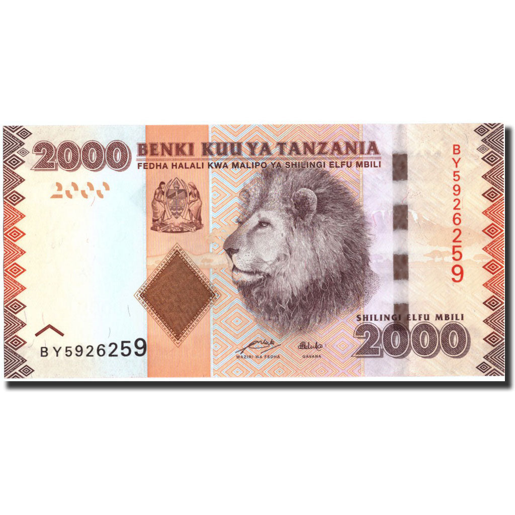 Banconote, Tanzania, 2000 Shilingi, 2010, KM:42, 2010, FDS