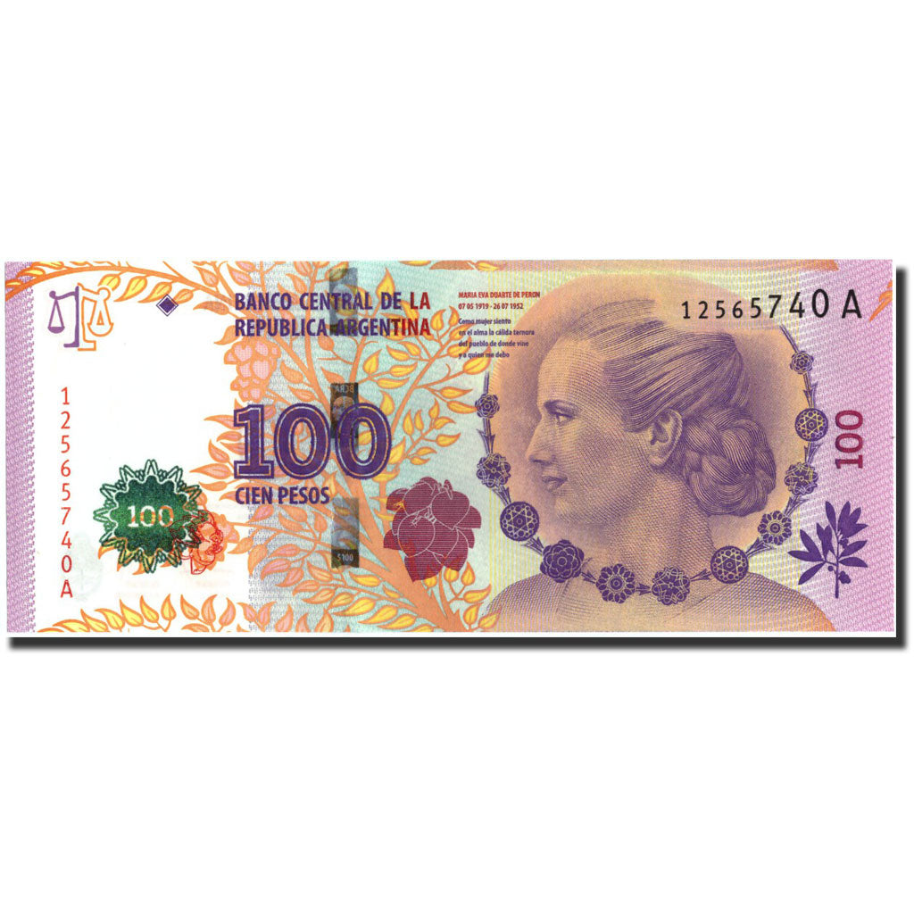 Banconote, Argentina, 100 Pesos, Undated (2012), KM:358a, Undated, BB
